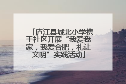 庐江县城北小学携手社区开展“我爱我家，我爱合肥，礼让文明”实践活动